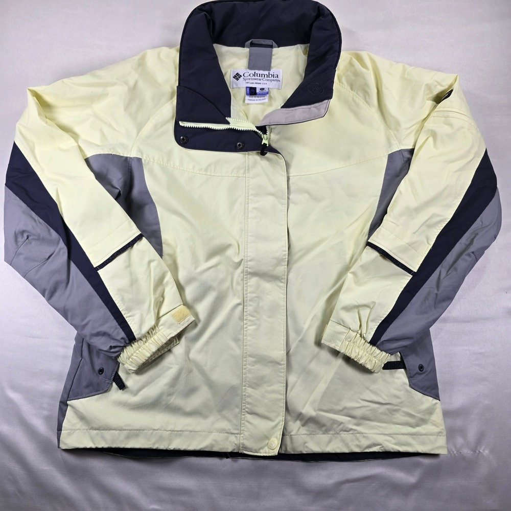 Columbia Sportswear Interchange Jacket Womens XL Yellow Grey Colorblock WL7008